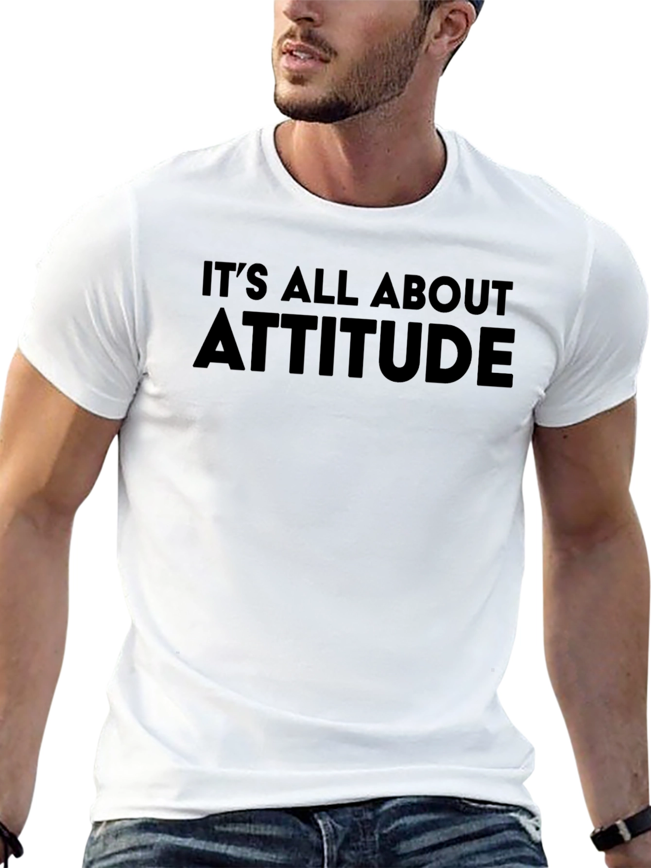 Attitude Graphic Tee - Mens Crew Neck