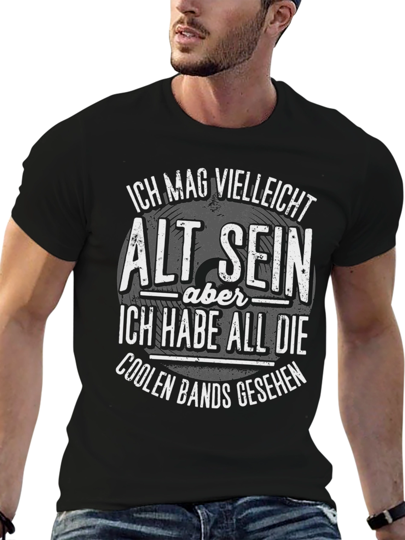 Cool Bands Seen Black Graphic Tee