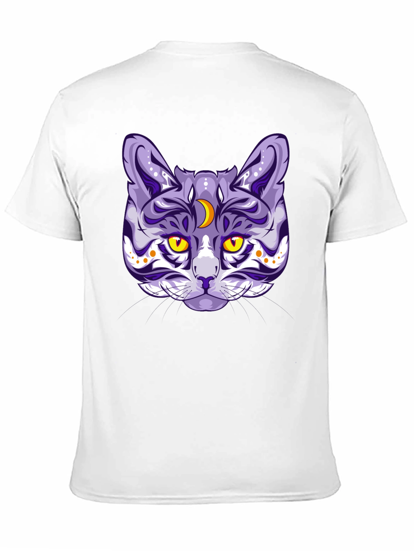 Mystic Cat Graphic Tee - Black Cotton Blend