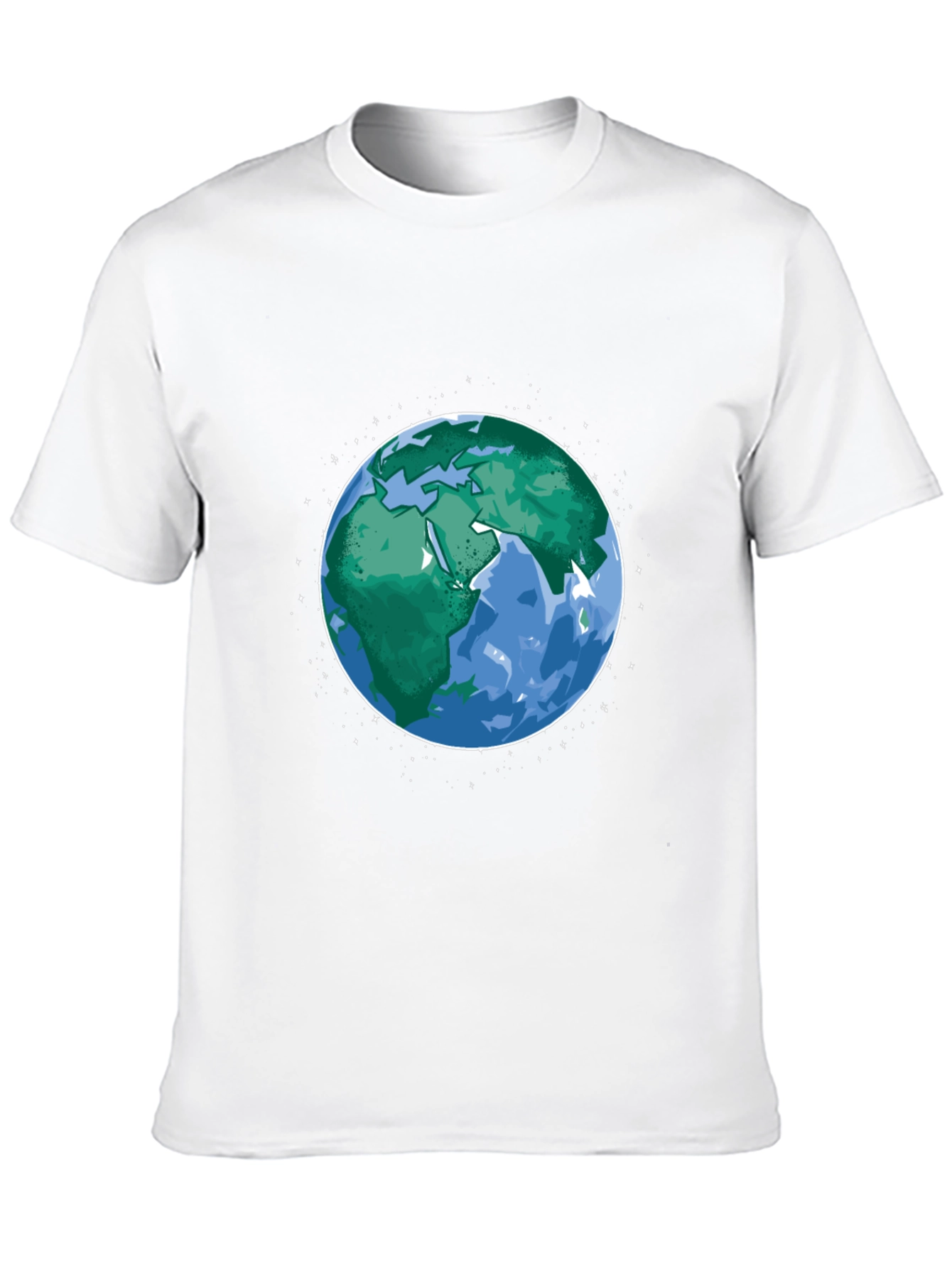Earth Graphic Print Mens Black T-Shirt