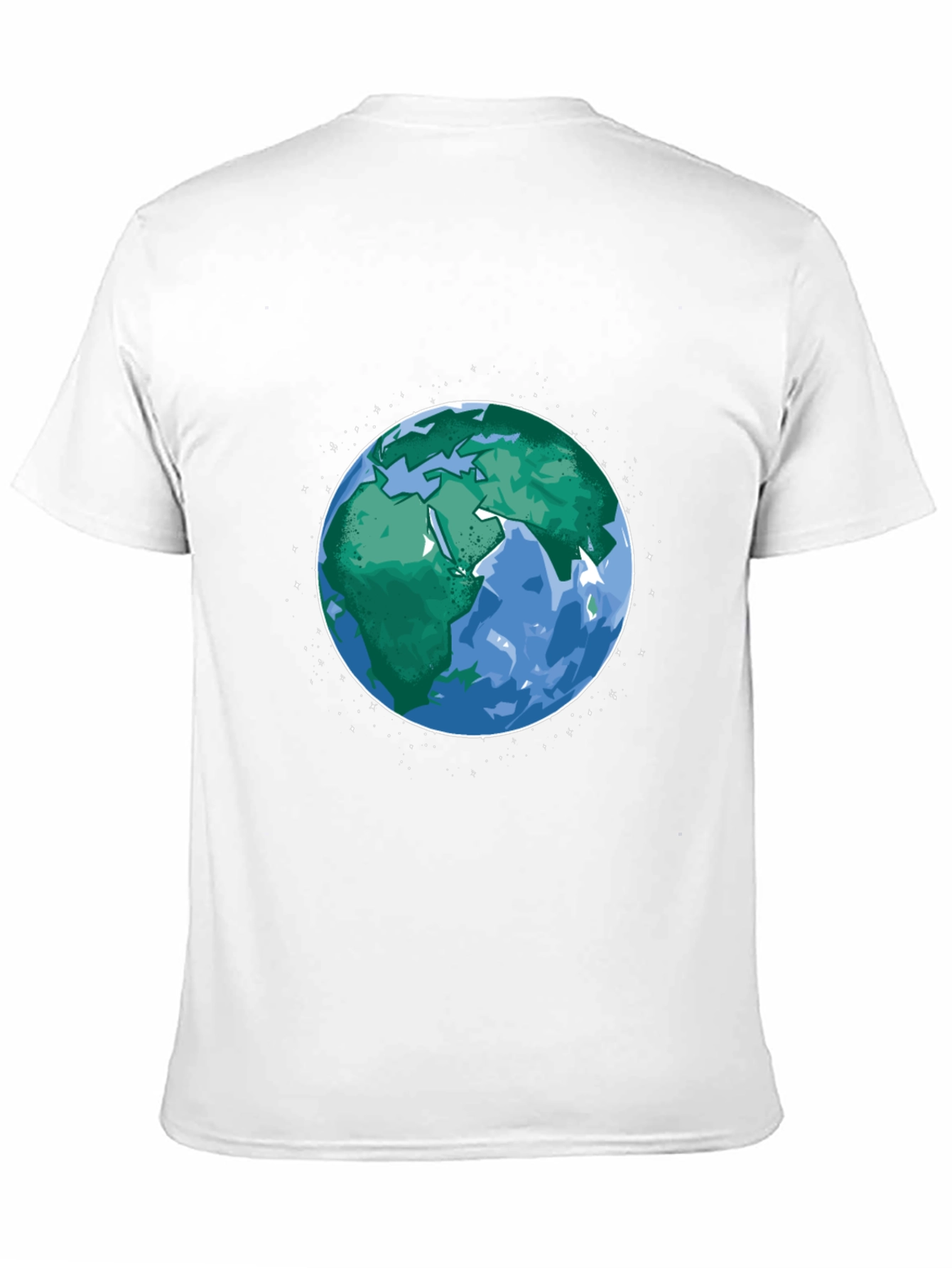 Earth Graphic Print Mens Black T-Shirt
