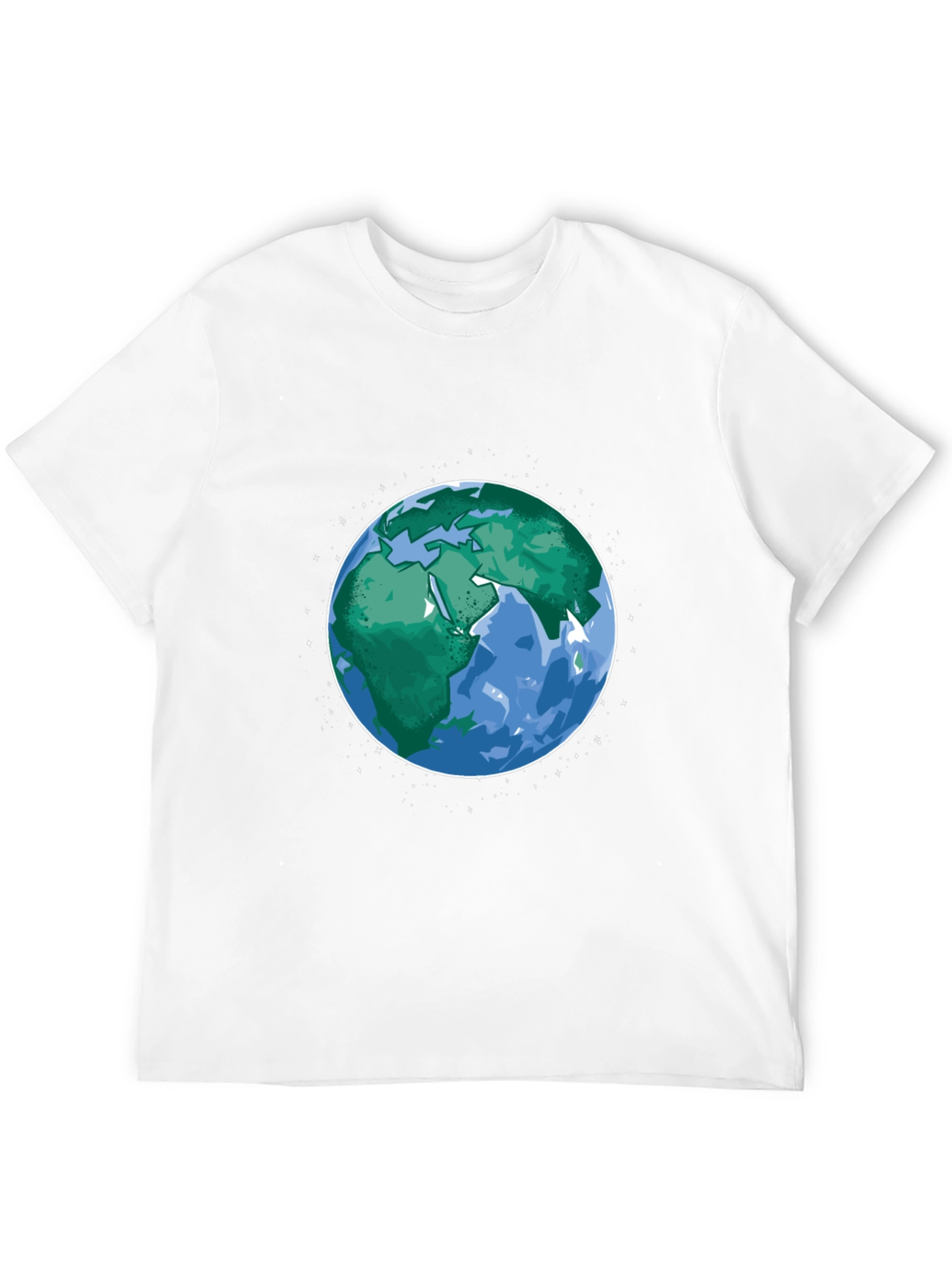 Earth Graphic Print Mens Black T-Shirt