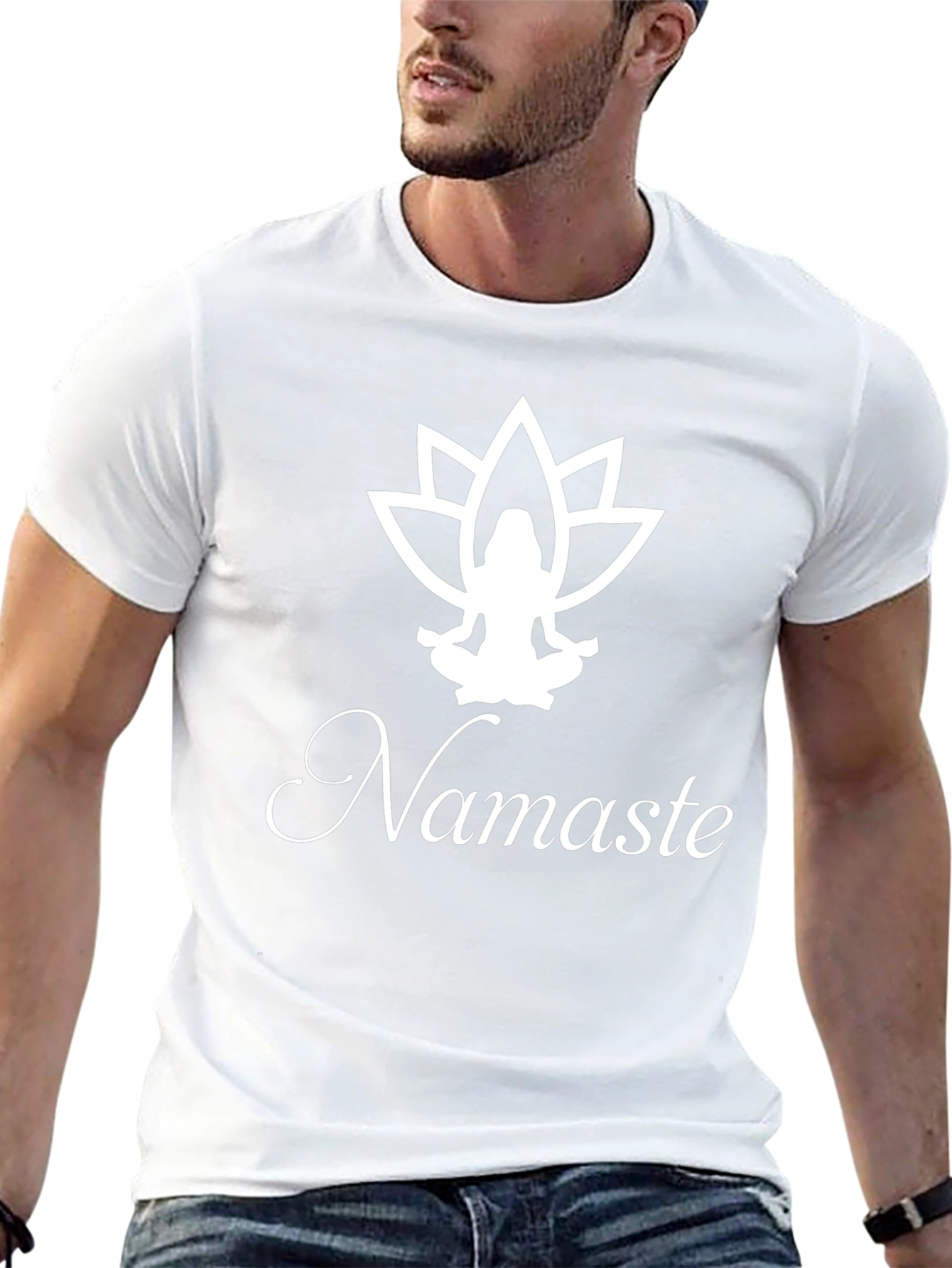 Namaste Lotus Graphic T-Shirt - Yoga Inspired Tee