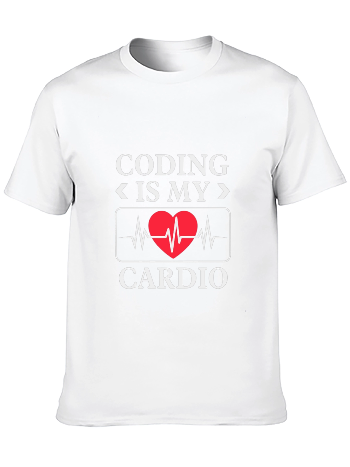 Coding Is My Cardio - Novelty Graphic T-Shirt
