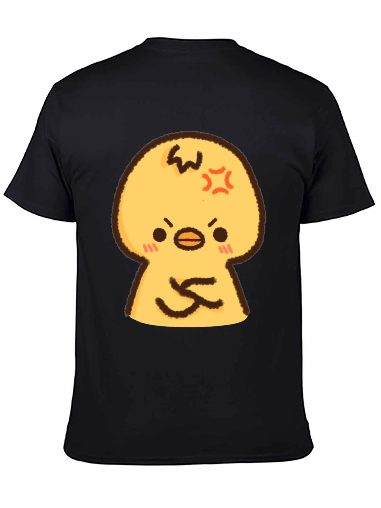 Angry Chick Cartoon Graphic T-Shirt