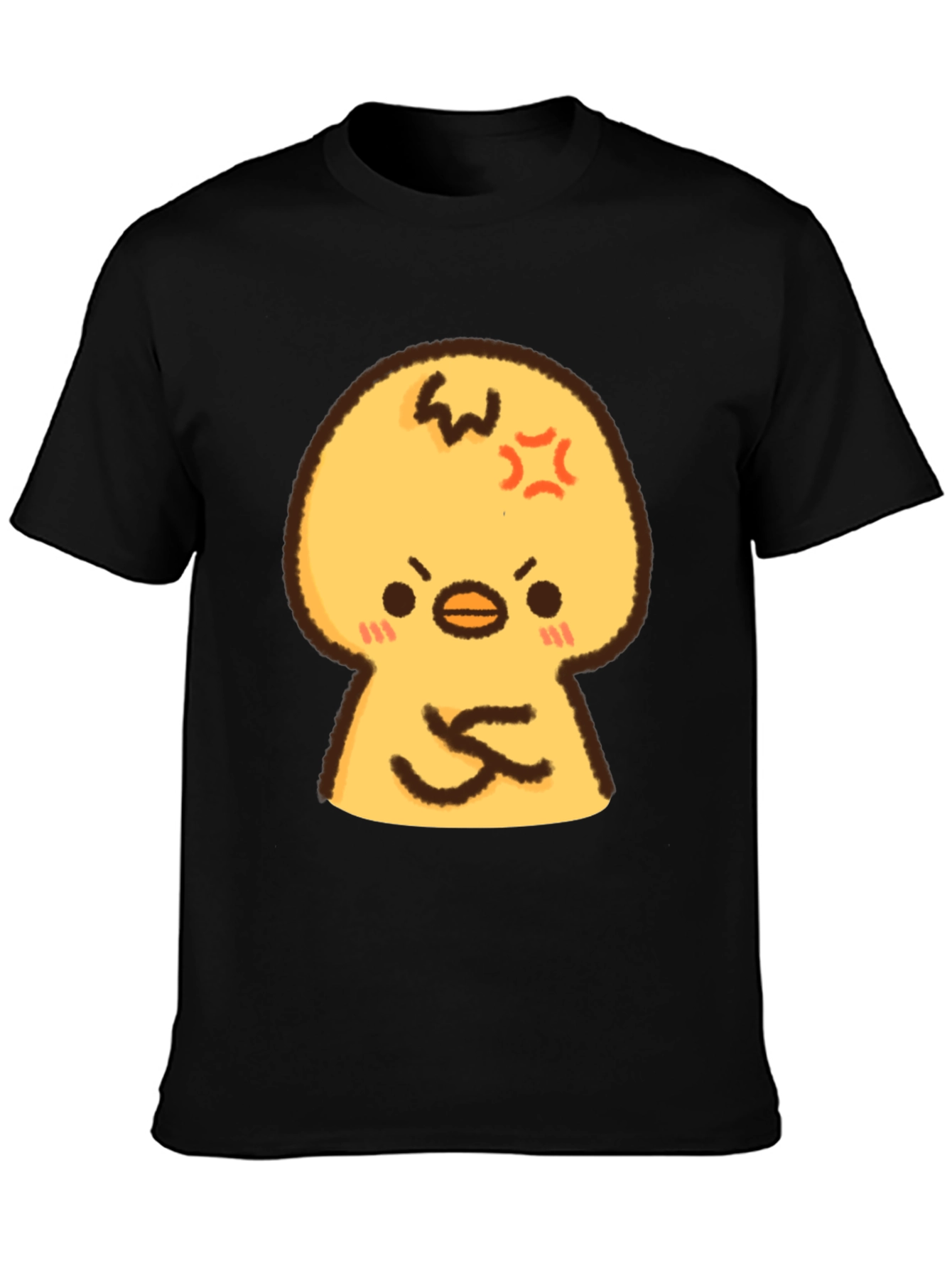 Angry Chick Cartoon Graphic T-Shirt
