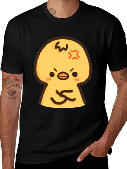Angry Chick Cartoon Graphic T-Shirt