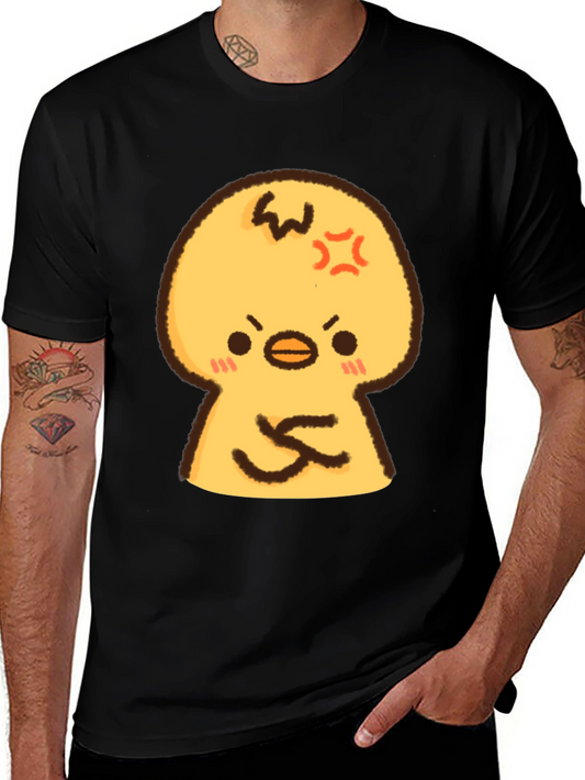 Angry Chick Cartoon Graphic T-Shirt
