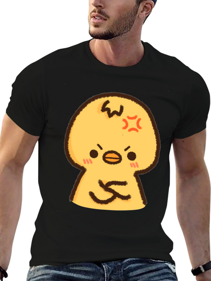 Angry Chick Cartoon Graphic T-Shirt