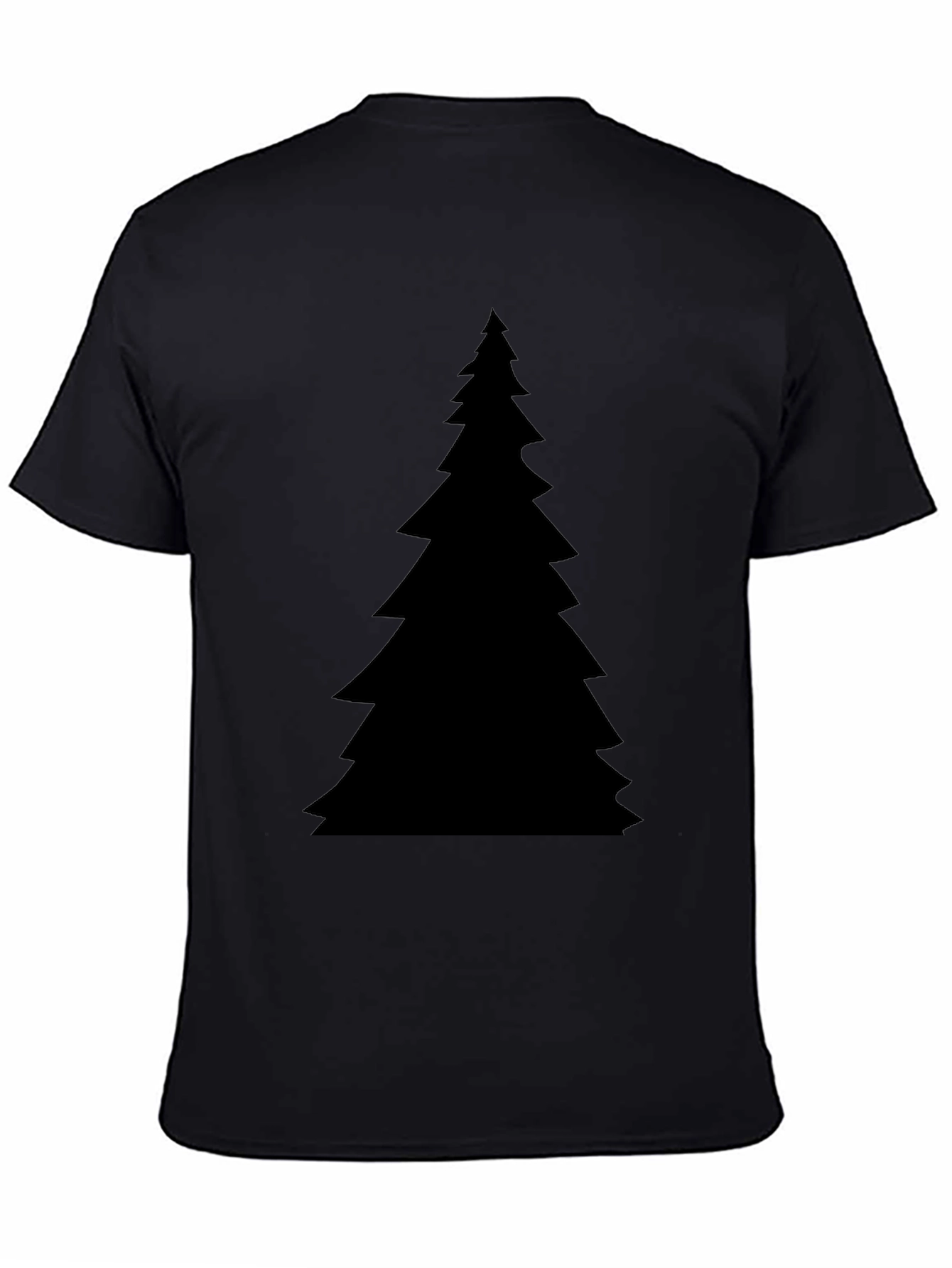 Christmas Tree Graphic Black T-Shirt