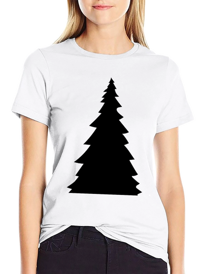 Christmas Tree Graphic Black T-Shirt