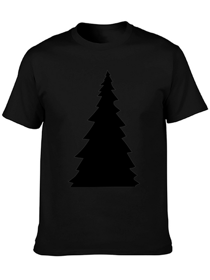 Christmas Tree Graphic Black T-Shirt