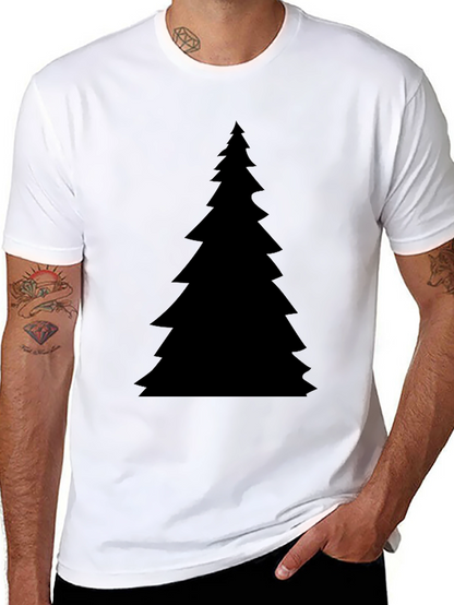 Christmas Tree Graphic Black T-Shirt