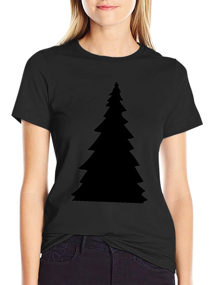 Christmas Tree Graphic Black T-Shirt