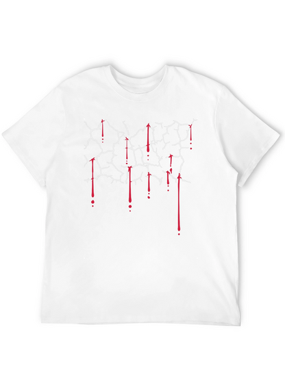 Cracked Wall with Blood Drips Graphic Tee