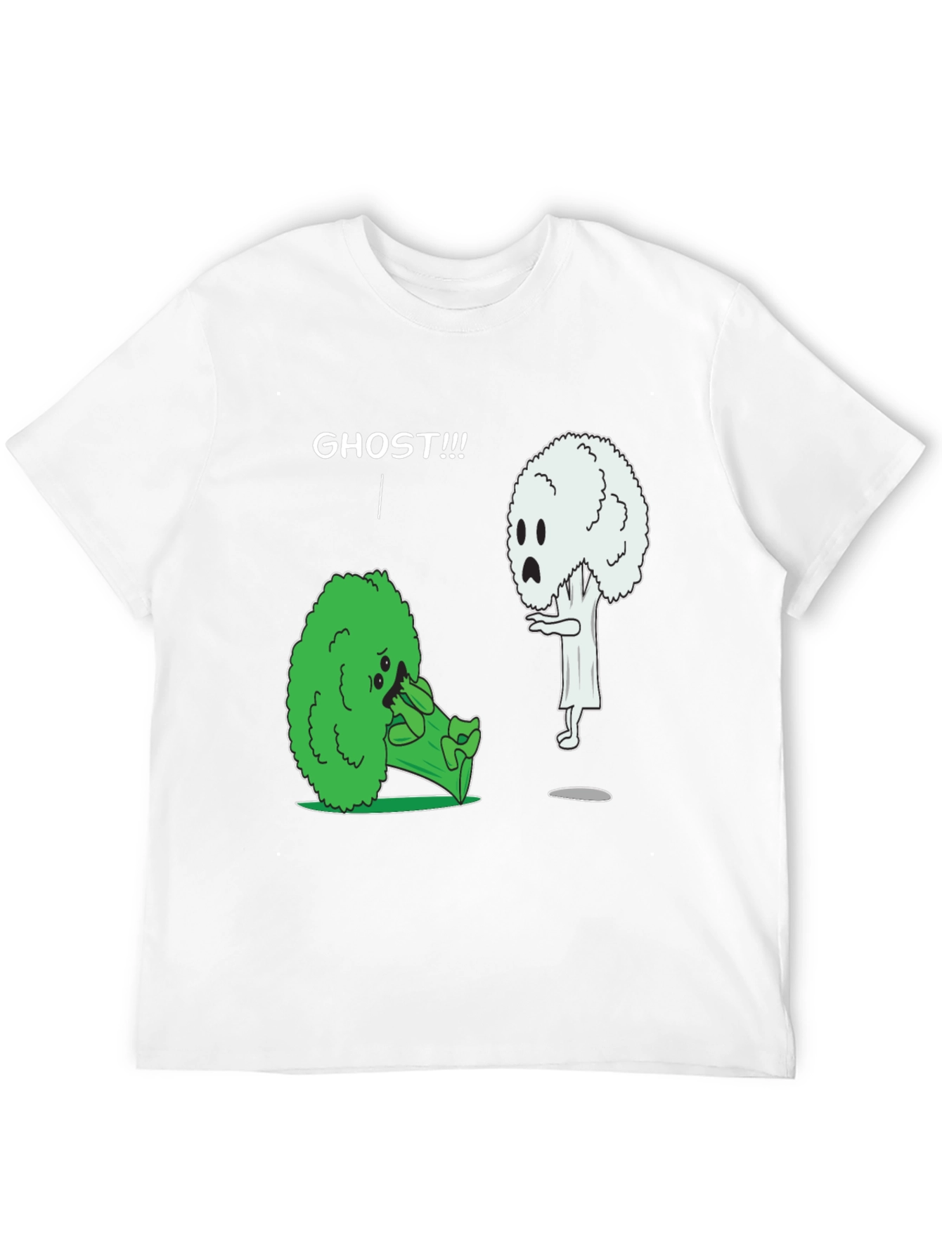 Broccoli Ghost Humor Graphic T-Shirt