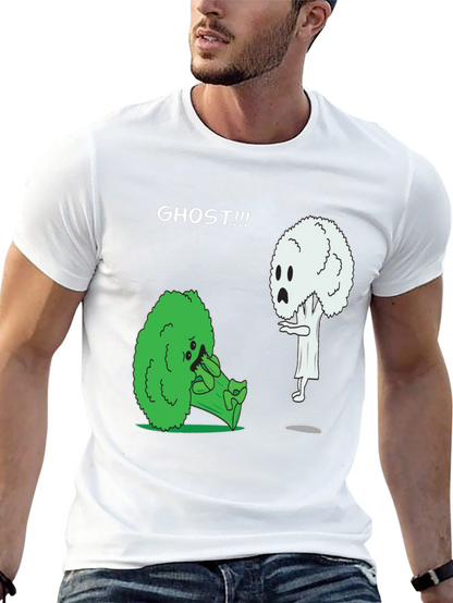 Broccoli Ghost Humor Graphic T-Shirt
