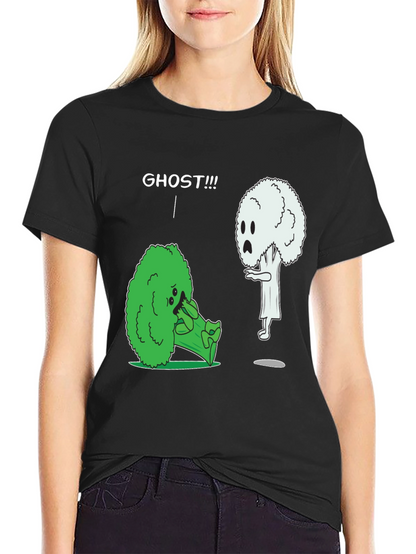 Broccoli Ghost Humor Graphic T-Shirt