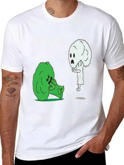 Broccoli Ghost Humor Graphic T-Shirt