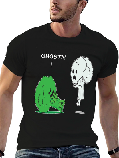 Broccoli Ghost Humor Graphic T-Shirt