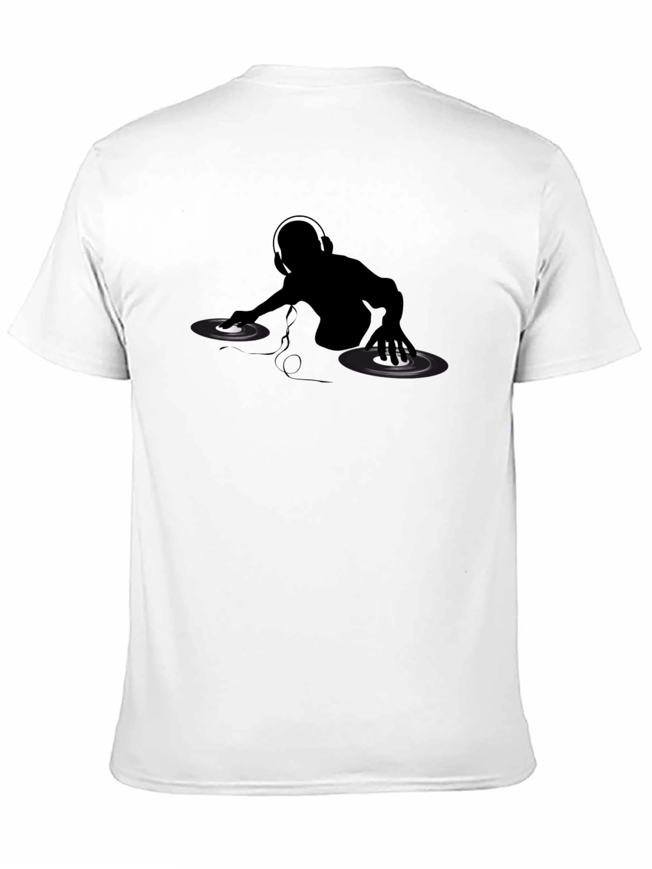 DJ Silhouette Graphic Tee - Turntable Artist Shirt