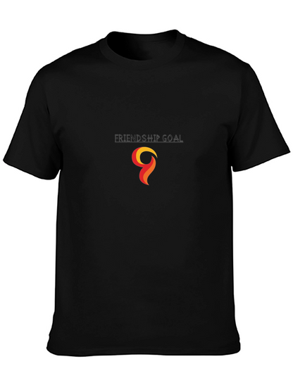 Black T-Shirt with Abstract Flame Graphic