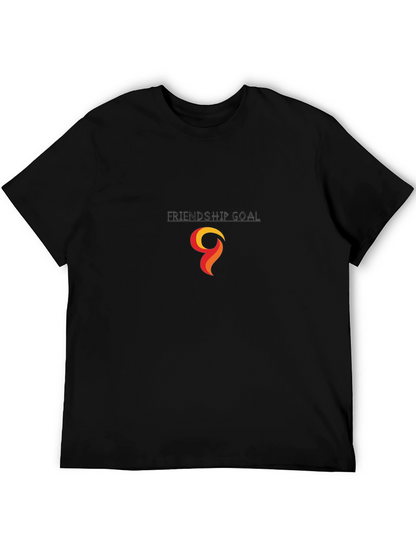 Black T-Shirt with Abstract Flame Graphic