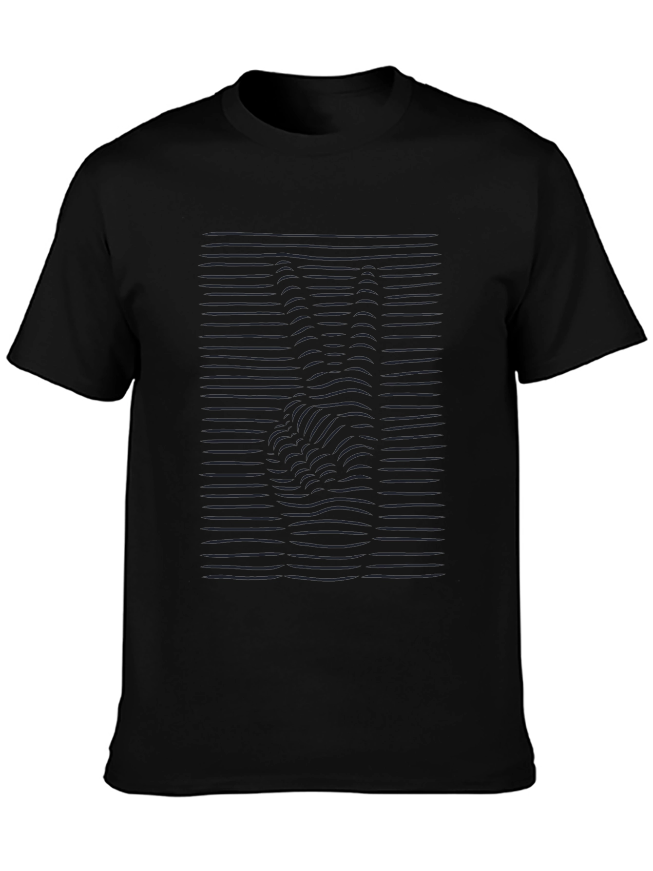 Black Wavy Peace Sign T-Shirt