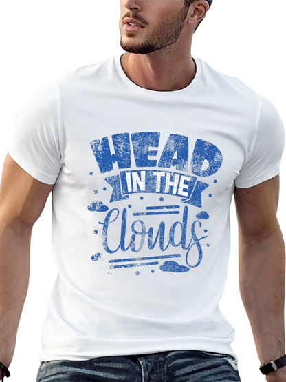 Head in the Clouds Graphic Print Black T-Shirt