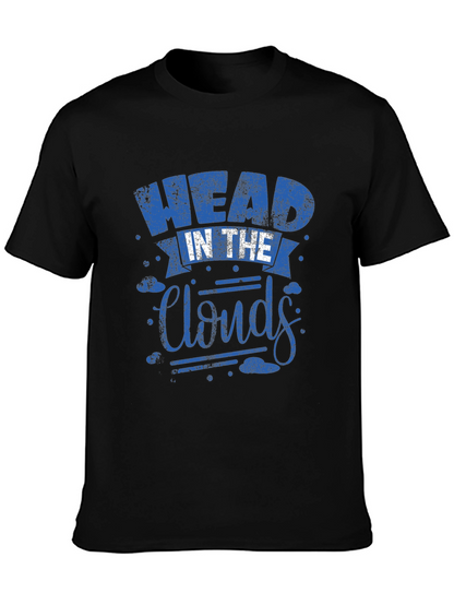 Head in the Clouds Graphic Print Black T-Shirt