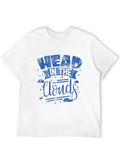 Head in the Clouds Graphic Print Black T-Shirt