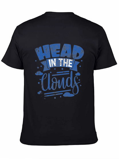 Head in the Clouds Graphic Print Black T-Shirt
