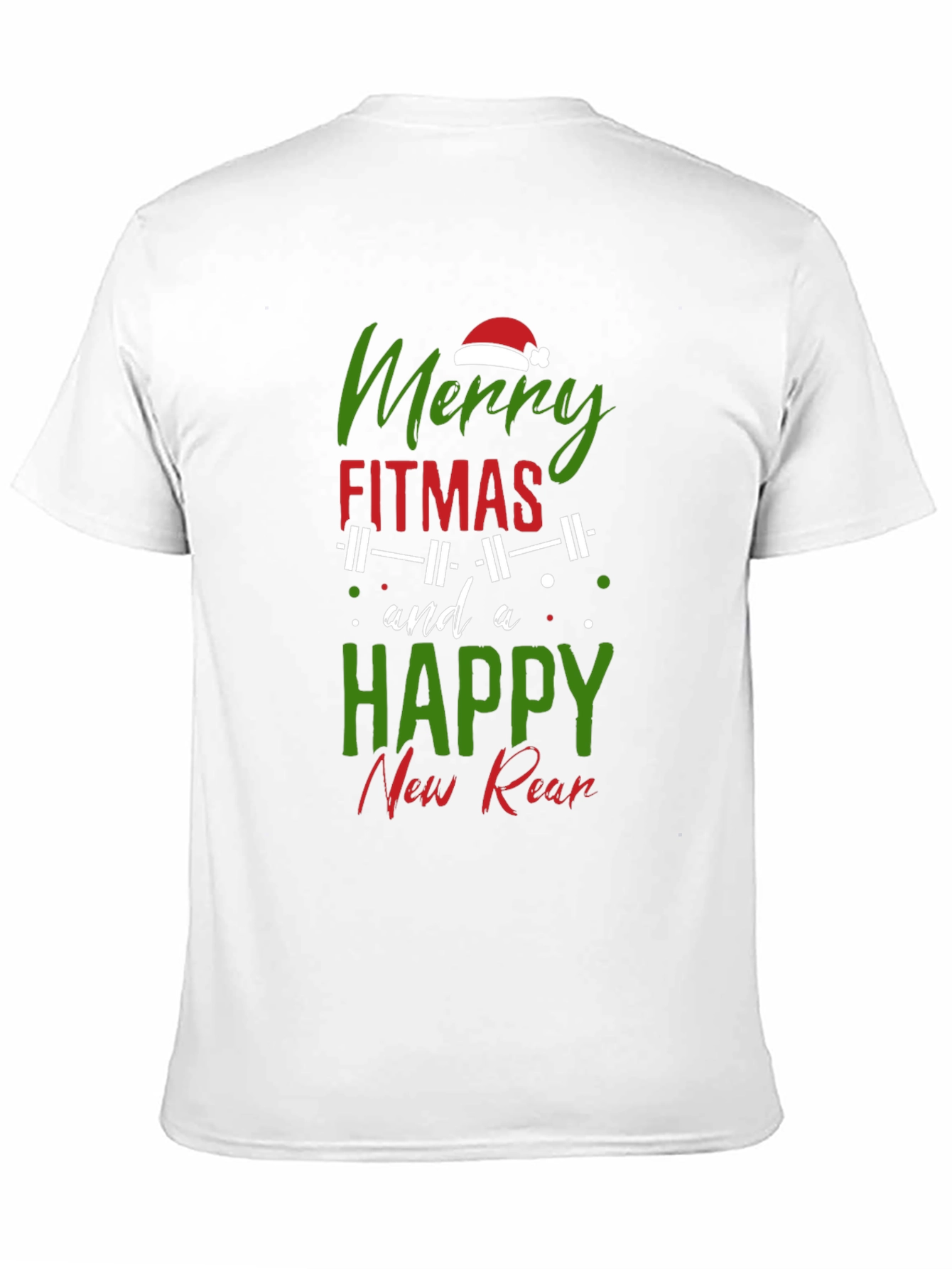 Merry Fitmas Black T-Shirt: Holiday Gym Apparel
