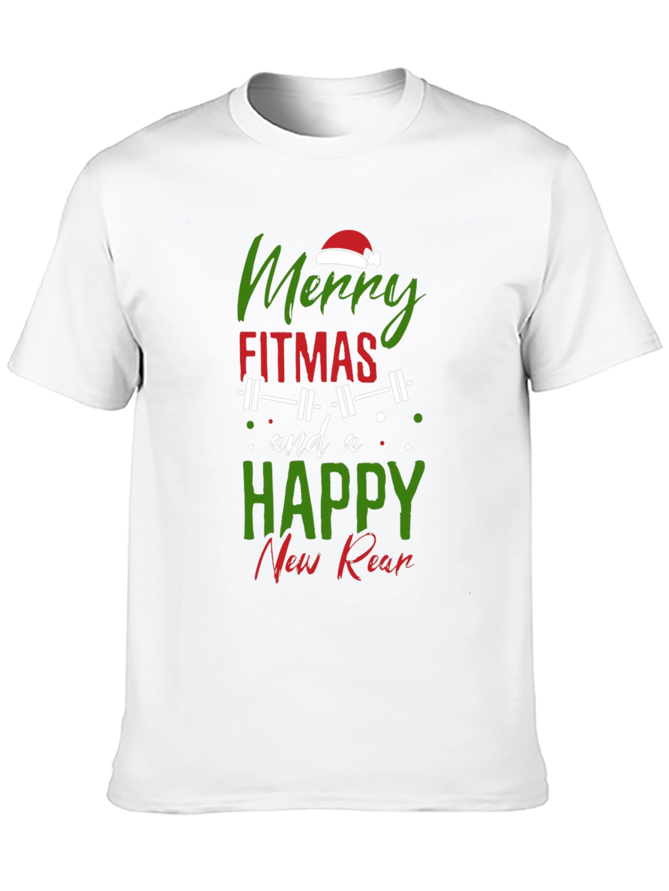 Merry Fitmas Black T-Shirt: Holiday Gym Apparel