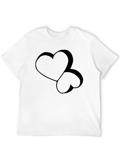 Stylish Black Heart Graphic Tee - Modern Casual Wear