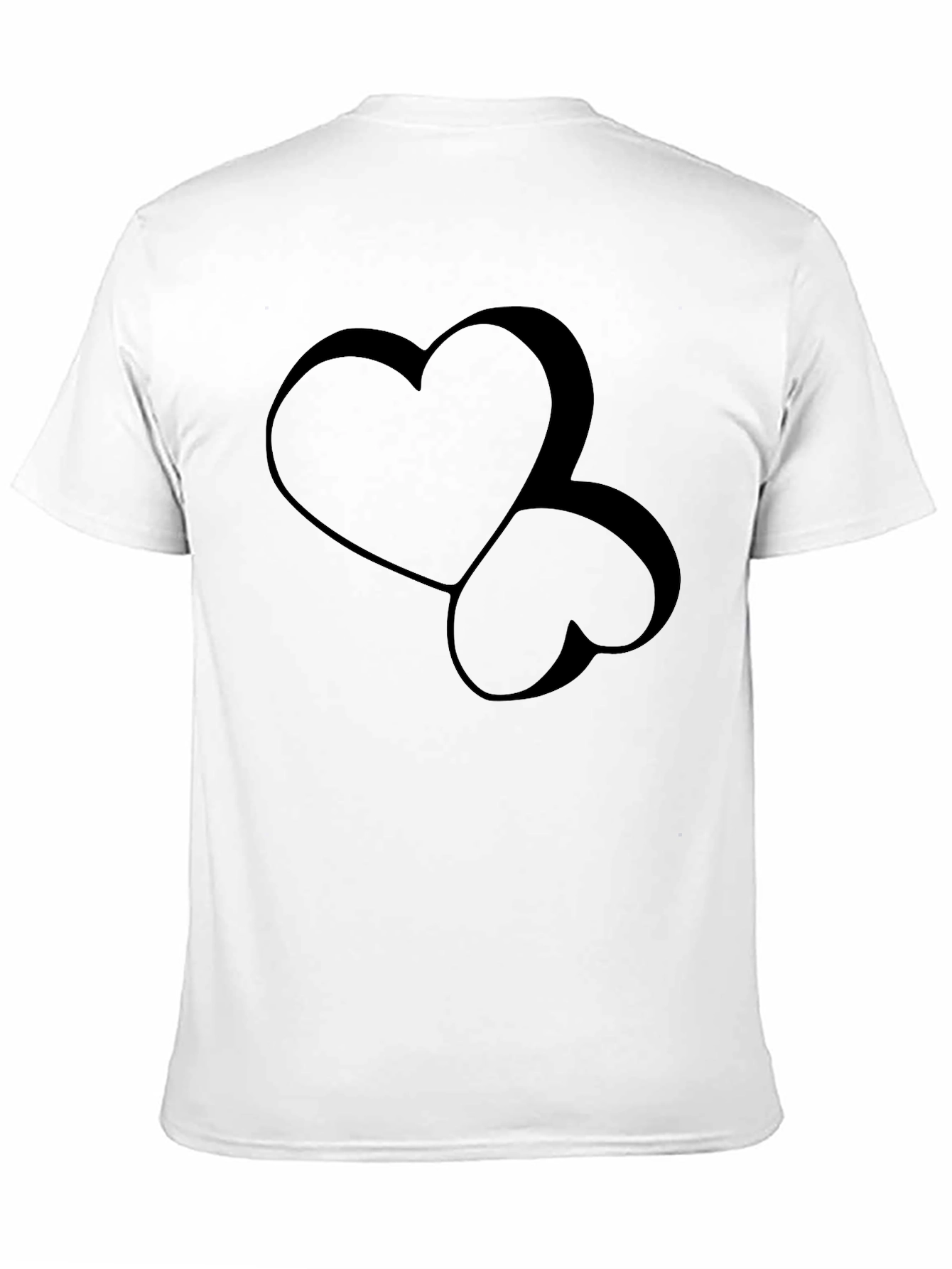 Stylish Black Heart Graphic Tee - Modern Casual Wear