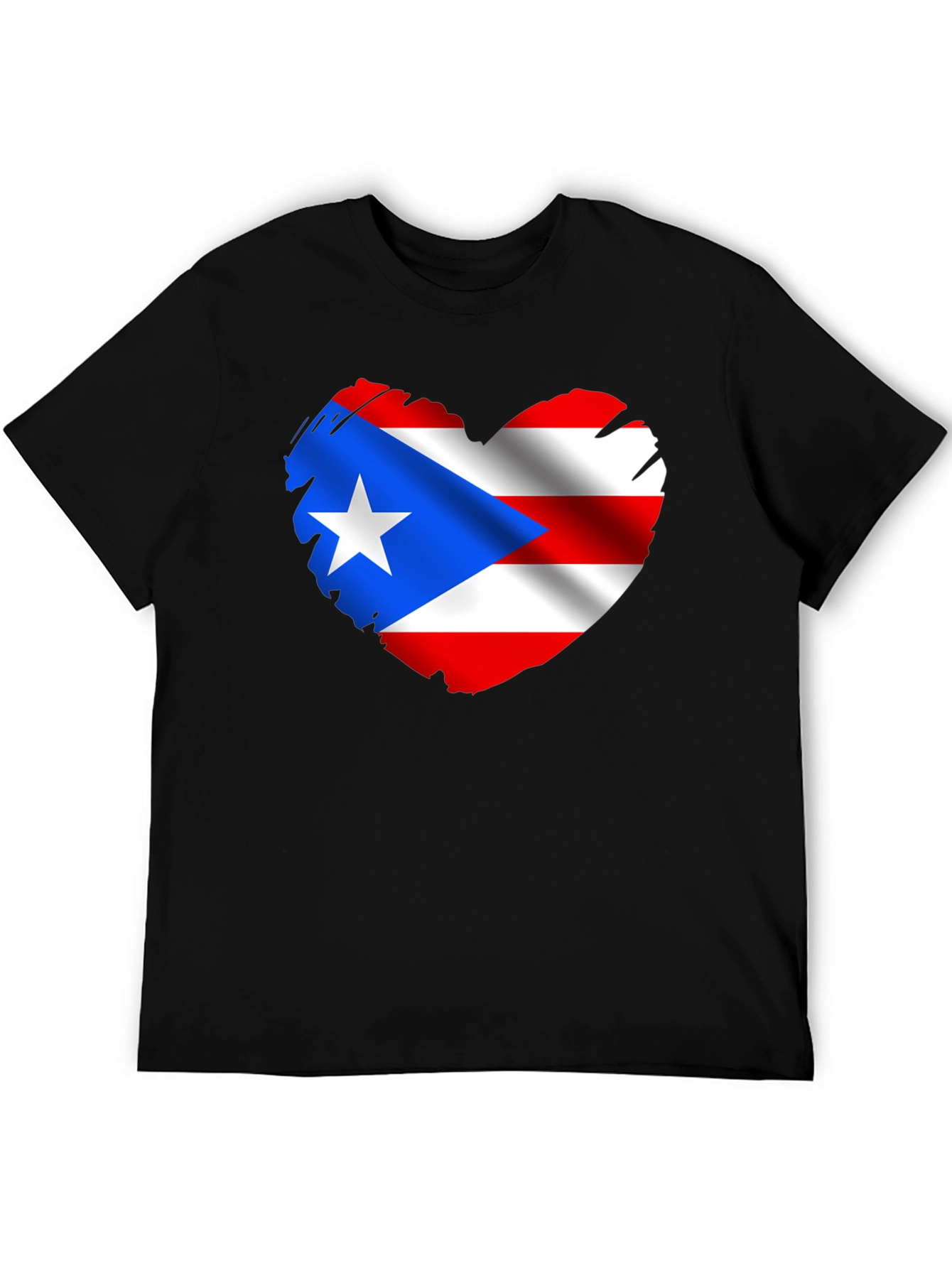 Puerto Rico Flag Heart Graphic T-Shirt