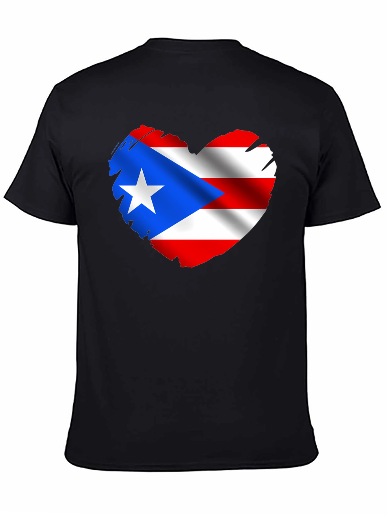 Puerto Rico Flag Heart Graphic T-Shirt