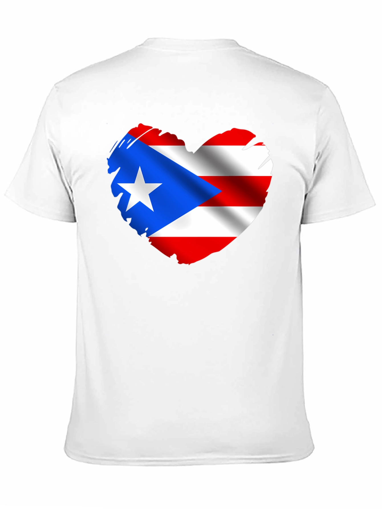 Puerto Rico Flag Heart Graphic T-Shirt