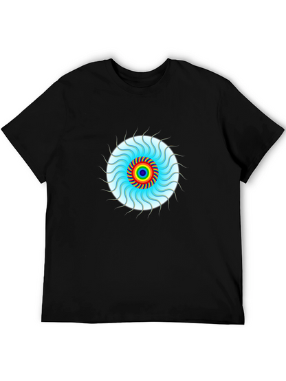 Psychedelic Swirl Graphic Tee - Black