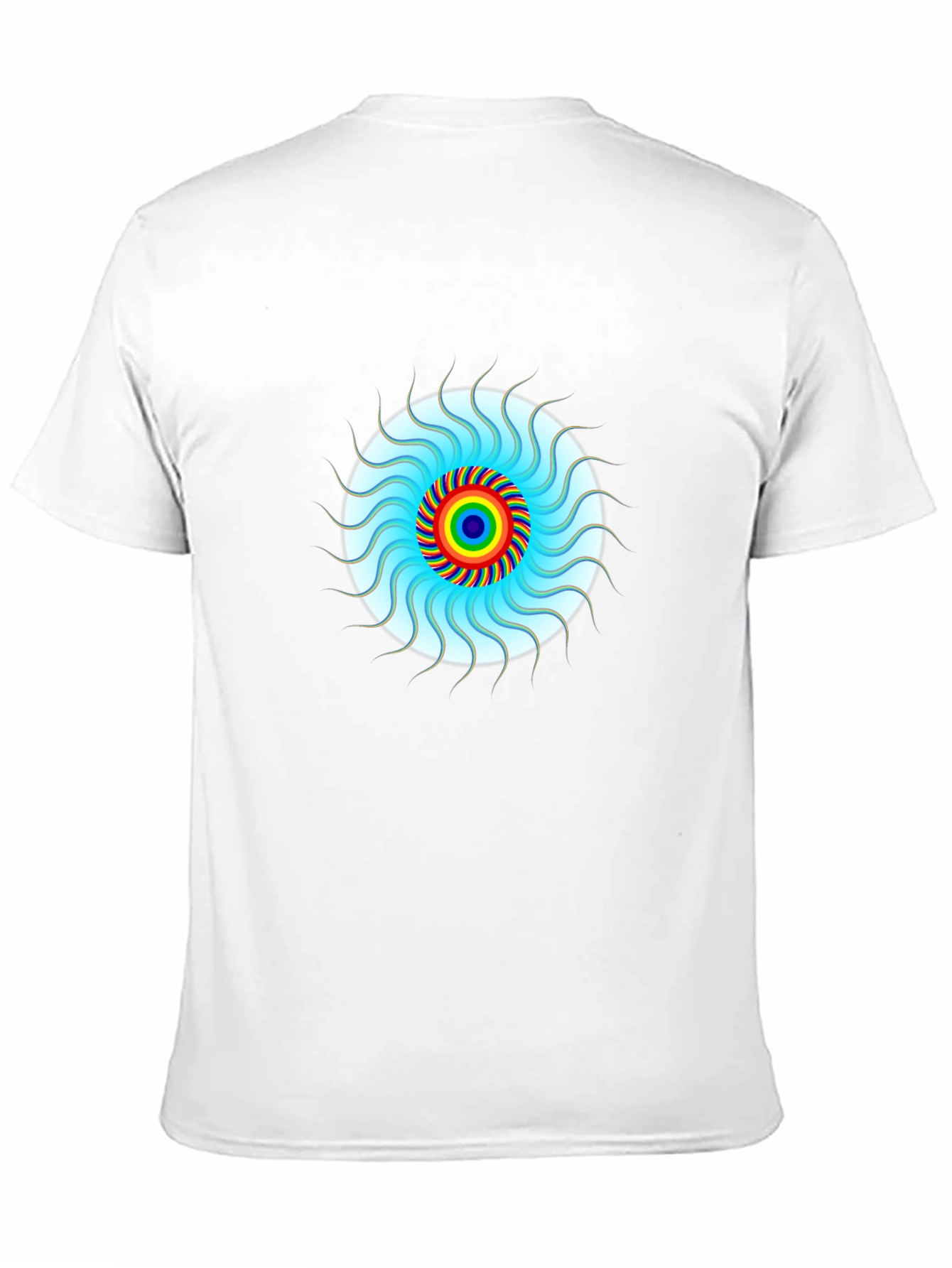 Psychedelic Swirl Graphic Tee - Black