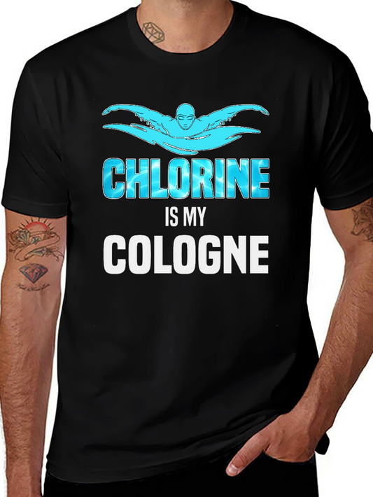 Chlorine is My Cologne Swimmer Black T-Shirt