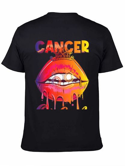 Cancer Zodiac Lips Graphic T-Shirt