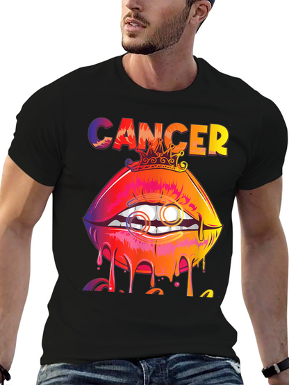 Cancer Zodiac Lips Graphic T-Shirt