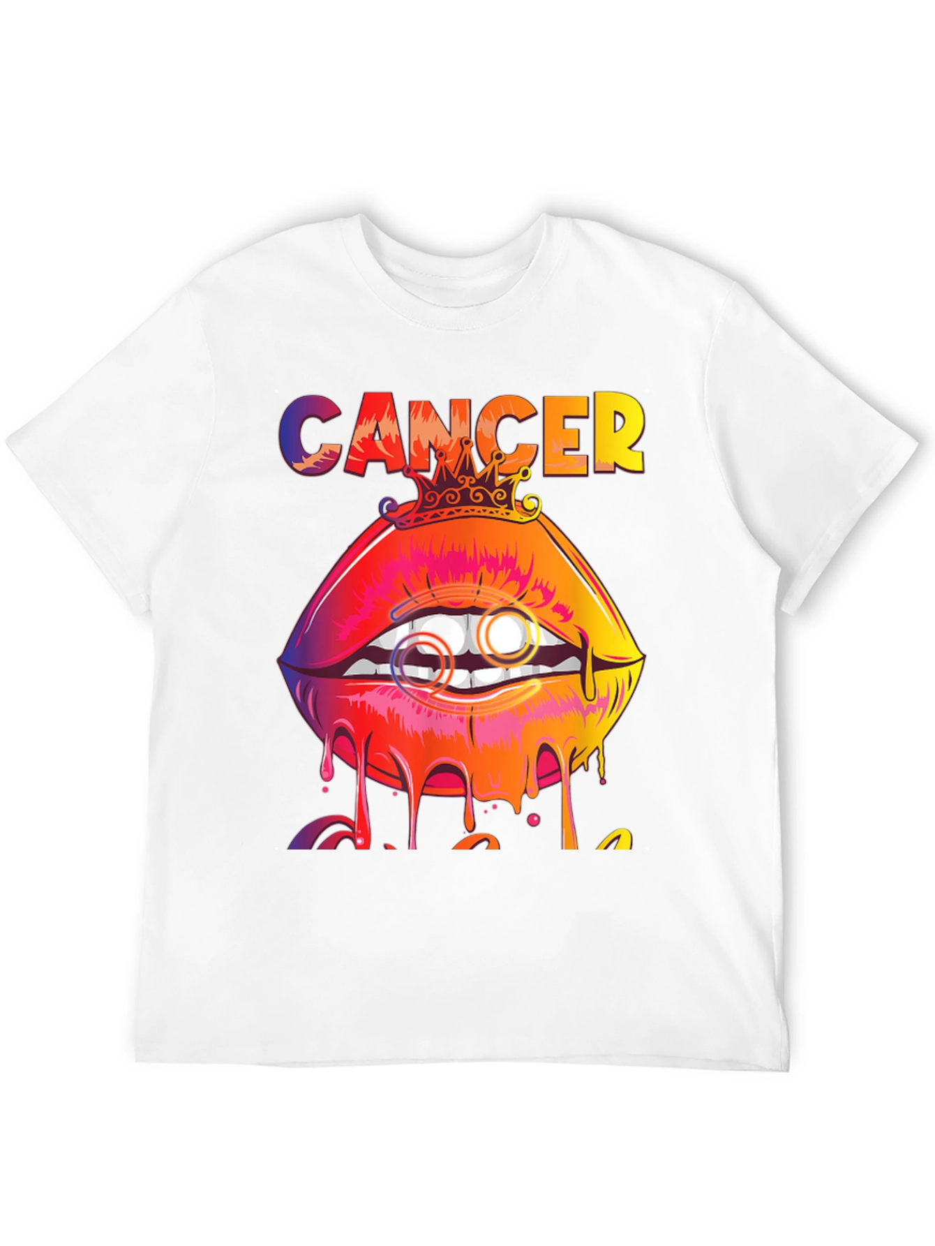 Cancer Zodiac Lips Graphic T-Shirt
