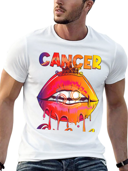 Cancer Zodiac Lips Graphic T-Shirt