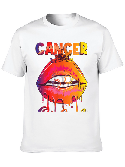 Cancer Zodiac Lips Graphic T-Shirt