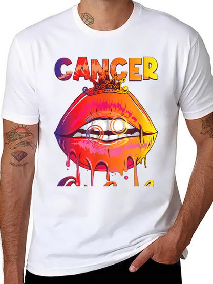 Cancer Zodiac Lips Graphic T-Shirt