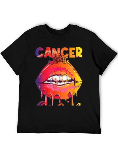 Cancer Zodiac Lips Graphic T-Shirt