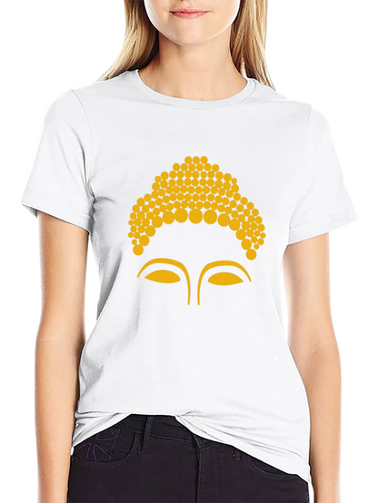 Buddha Face Graphic Tee - Black